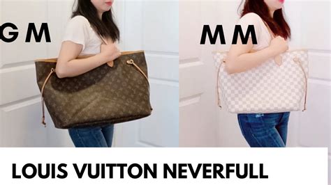 louis vuitton neverfull gm vs mm|louis vuitton tote size chart.